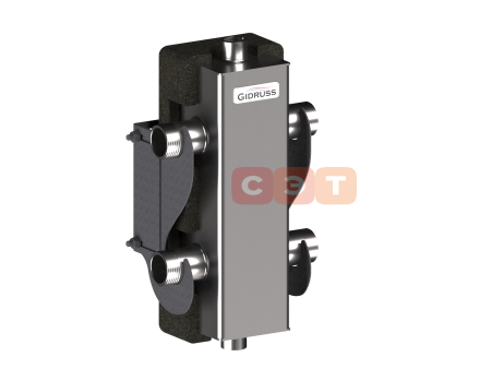 Гидравлический разделитель из нерж. стали GRSS-  60-25.EPP  (60 кВт, вход G 1'', выход G 1'', м.р.=125мм, изоляция)